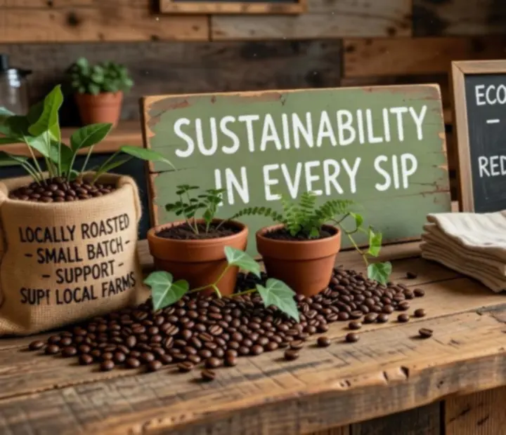 Eco-conscious details like natural wood and greenery at BelterHub24