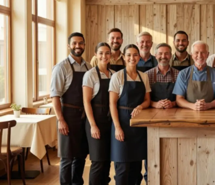 belterhub24 bar and bistro team smiling behind the counter in Budapest